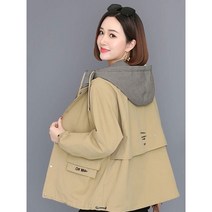 여자 트렌치코트 바바리 여성 봄코트 가을 롱코트 간절기 빅사이즈 여성 쇼트 코트 2023 초봄 새로운 유행 대형 여성 봄 가을 올 매치 탑 40세 짧은 윈드 브레이커