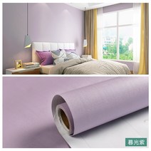 웨인스코팅 몰딩 무광택 단색 벽지 가구 캐비닛 리모델링 스티커 침실 비닐 필름 DIY 자체, Twilight Purple+30 x 100 cm