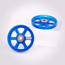 2pcs 수제 19mm 알루미늄 합금 가이드 휠 롤러 15464 132 스케일 타미야 미니 4wd 자동차 모델 용 액세서리 수정 용품 14세 이상 미니카, 하늘색