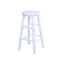높은 의자 바 바 바 의자 실목 의자 간단하다, 흰색, 60cm