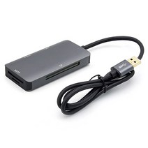 FW758 5IN1 삼성전자/샌디스크/트랜센드/도시바/소니/PQI/ADATA/리뷰안/줌테크 TF/SD/CF카드리더기 USB3.0, 블랙