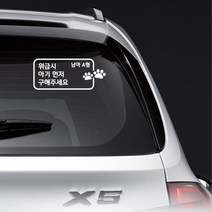 아기먼저구해주세요 혈액형표시 스티커 주유구커버 자동차연락처, 남B형, 블랙