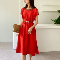 그녀희제 / 아프로 배색 원피스(린넨50%)