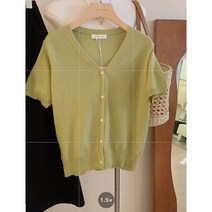 Banhany 뉴트 브이넥 쇼트 스판 니트 10color