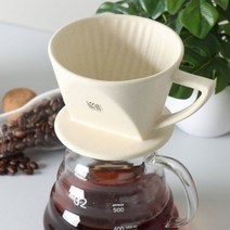 포개다 도자기 커피 드리퍼 아이보리 4인용 받침세트, 단품, 단품