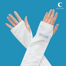 자외선 차단 손등 팔토시 암슬리브, 크리스탈 화이트