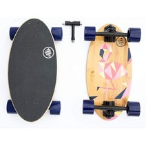 Summit Board Co Short Longboard Skateboard Deck with Precision Bearings and Rugged Wheels for, 플라밍고