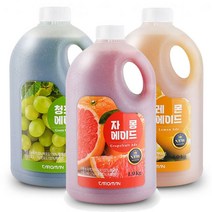 까로망 농축액 베이스 1.9kg 자몽 청포도 레몬, 까로망 청귤 베이스 2kg