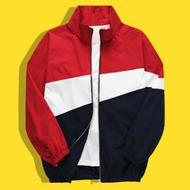 [당일출고] 사선배색 오버핏 아노락 바람막이 점퍼 (NS535)