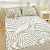 라텍스 고무 침대 패드 (패드 포함), stripes