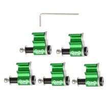SJSHOP 5 팩 MTB 자전거 케이블 가이드 브레이크 케이블 Derailleur 케이블베이스 가이드 클립 피팅 라인 튜브 하우징, 녹색, 알루미늄 합금