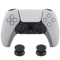 PS5 컨트롤러 실리콘 스킨- WePro게임 스플릿 미끄럼방지 핸들 커버 케이스 플레이스테이션 5 듀얼 센스 컨트롤러용 그립 액세서리 모든 충전기에 적합투명 스킨 엄지 x 2, Transparent
