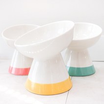 링펫 반려동물 세라믹 도자기 식기, 옐로우