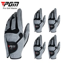 PGM 미끄럼방지 스트레치 기능성 남성골프장갑 왼손, 그레이 5p