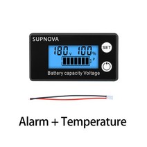 배터리 디스플레이 잔량표시 적산계 잔량계 전류계 6133a lcd 용량 표시기 온도 경보 dc 8v 100v 납산 리튬 lifepo4 전압계 전압계 12v 24v, c