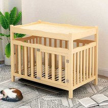 원목 반려동물 하우스 애견 사계절 튼튼 하드 반려견, 문이 있는  침대 XS-초소형 53x38
