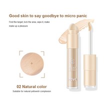 노보 더블 헤드 컨실러 페이스 커버 여드름 자국 다크서클 주근깨 내츄럴 페이스 3색 컨실러 위드 스펀지 브러시, 2, 1개