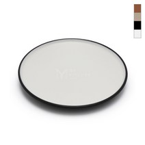 마이키친 투톤컬러 메탈 멜라민 - 원형접시, SB(화이트)