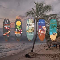 모던 빈티지 인테리어 소품 목재 클래시 서핑보드 촬영 썸머포인트 16×45cm, 클래시보드13