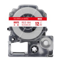 6/9/12mm 라벨 테이프 SS12KW 엡손 Lw400 LK-4WBN 카트리지 레이블 작동 LW-300 500 600P 700 메이커, 15 red on white_02 9mm