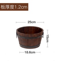 원목 우드 화분 방부목 홈가드닝 텃밭상자 플랜트 플랜터 박스 베란다 옥상 정원 원형 특대형, K
