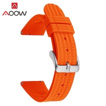 다이빙 고무 벨트20mm 실리콘 스포츠 스트랩 다이빙 방수 고무 남자 교체 팔찌 밴드 시계 액세서리 핀 세, 03 Orange with pins_02 22mm