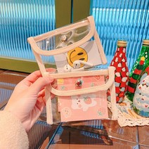 클리어미니지갑 PVC방수 카드 립스틱 소지품 동전파우치 귀여운 미니사이즈