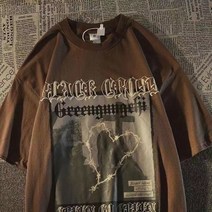 여성고급티셔츠 여름 빈티지 사랑 디자인 편지 인쇄 o넥 반팔 t셔츠 여성 2022 느슨한 캐주얼 커플 y2k 탑스 streetwear 여성