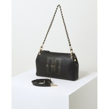 [DAKS] 닥스 여성 블랙 DD로고 천연소가죽 숄더백 겸 크로스백 WCBA1F075BK