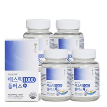 휴나인 그리스산 100% 매스틱 검 1000 플러스 [하루 섭취량 100% 충족], 60정, 4개