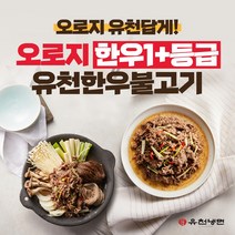 [한우 1+등급] 유천 한우불고기 300g, 2팩, 600g, 600g
