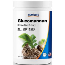 뉴트리코스트 글루코만난 파우더 500g 1개 1서빙 2g 250회분 Glucomannan Powder [500 GMS], 1병