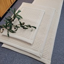 [2대째바느질] 순면 발매트 욕실 주방 화장실 현관 매트, 베이지벽돌