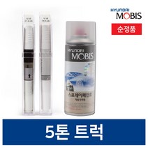 현대모비스 메가트럭/5톤트럭 붓펜 카 페인트 투명 스프레이 프라이머 화이트 실버 블랙, 붓&터치펜, 투명마감재