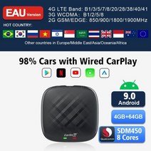 카링킷 안드로이드오토 카플레이 미러링 carlinkit 4 carplay mini ai box 무선 carplay 무선 android auto for audi benz for, 정품 보증, 물 9.0 64g 8심