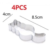 초콜릿만들기 2/4 pcs 만화 동물 새끼 고양이 절단 금형 쿠키 커터 초콜릿 비스킷 MoldStainless 철강 만들기, [02] 4PCS