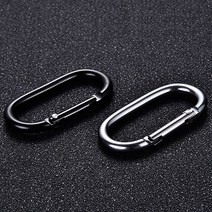 카라비너 고리 열쇠고리 3개세트, 블랙 3개, 3개