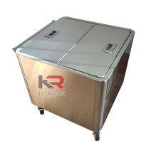 밀가루카트 이동식 스텐 쌀 식품 밀폐 용기 업소용 상업용, 8 60 60 55높이/더블 컴파트먼트+푸시 핸들