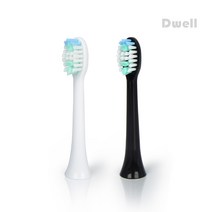 디웰 전동칫솔모 2개입 (화이트/블랙), 블랙