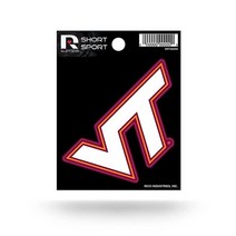 Rico Industries NCAA 버지니아 테크 호키스 다이컷 팀 로고 쇼트 스포츠 스티커, Virginia Tech Hokies, Multi