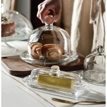 유리 버터보관용기 케이스 보관통 레몬딜버터보관 보관함 땅콩버터보관 케이스 다이소 디저트 트레이