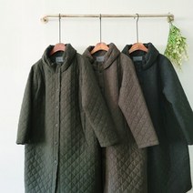 A01671830488 자켓 면 롱자켓 터틀 마담 카라 여성의류 인사동스타일 누빔 가볍고 압축 롱 항아리 솜 자연주의옷 포근한 퀼팅 코트