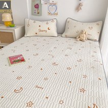 ANYOU 추동 부드러움 편안한 침대 시트 매트리스 커버, 별과 달