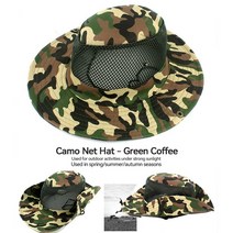 정글모 정글모자 등산모자 여름 위장 보니 모자 전술 군사 파나마 버킷 야외 등산 사냥 카모 캡 메쉬 썬, [03] A3
