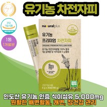 자체브랜드 프리미엄 인도산 유기농 차전자피 식이섬유 5000mg 함유 장건강 영양제 30포, 6g, 30개