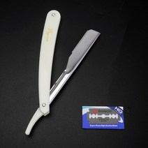 브라운면도기망 미용실 머리미용 수동 구식의 면도함 칼걸이 긁다 얼굴 눈섭 케어 스퀴지 남성 이발 깎다 4544142594, 쌀 화이트 칼걸이 1개 (시험적 사용