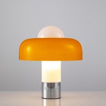글라스데코 현대 침실 머리맡 테이블 램프 이탈리아어 디자이너 북유럽 오렌지 버섯, 02 orange