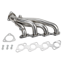 스테인레스 스틸 배기 매니 폴드 헤더 1995-1998 Nissan 240SX S14 용, 01 Silver