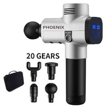 셀룰라이트 고주파 마사지기 Phoenix A2 근육 이완 마사지 건 깊은 조직 동, 16.LCD4 Heads Sliver - AU
