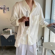 텐셀 오버핏 셔츠 투포켓 남방 긴팔 여름 시원한 코디 남친룩 루즈핏